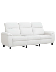 Divano Bianco 214 x 90 x 95 cm Tessuto 2