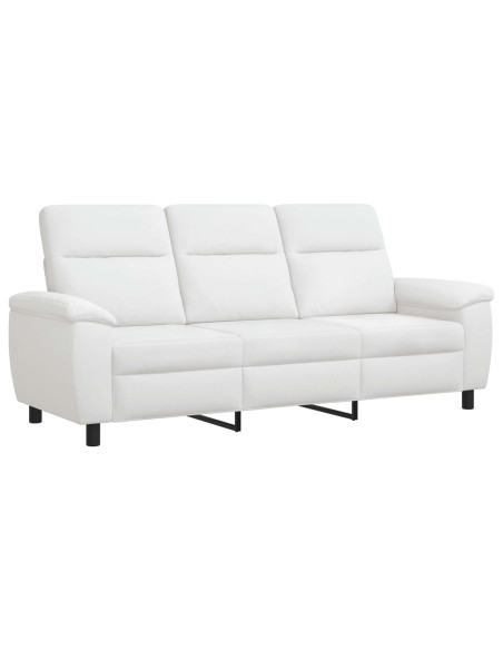 Divano Bianco 214 x 90 x 95 cm Tessuto