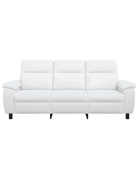 Divano Bianco 214 x 90 x 95 cm Tessuto