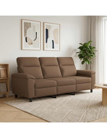 Divano Marrone 214 x 90 x 95 cm Tessuto