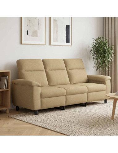 Divano Marrone Chiaro 214 x 90 x 95 cm Tessuto
