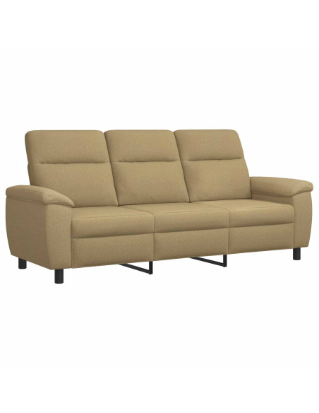 Divano Marrone Chiaro 214 x 90 x 95 cm Tessuto