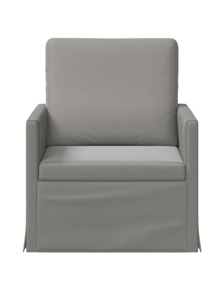 Poltrona Grigio Chiaro 70 x 81 x 82 cm Velluto (V)