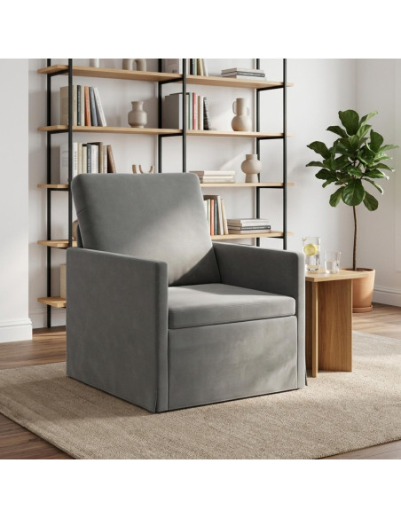Poltrona Grigio Scuro 70 x 81 x 82 cm Velluto (V)