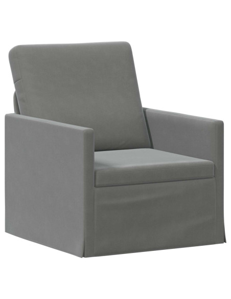 Poltrona Grigio Scuro 70 x 81 x 82 cm Velluto (V)
