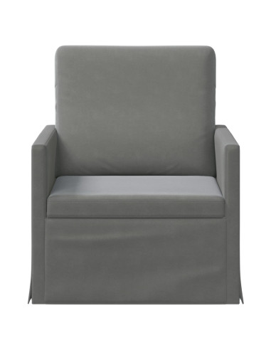 Poltrona Grigio Scuro 70 x 81 x 82 cm Velluto (V)