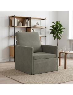 Poltrona Grigio Chiaro 70 x 81 x 82 cm Tessuto in Cords