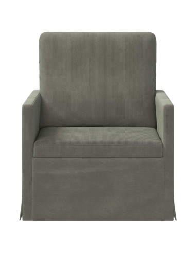 Poltrona Grigio Chiaro 70 x 81 x 82 cm Tessuto in Cords