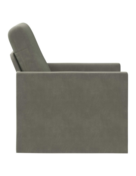 Poltrona Grigio Chiaro 70 x 81 x 82 cm Tessuto in Cords