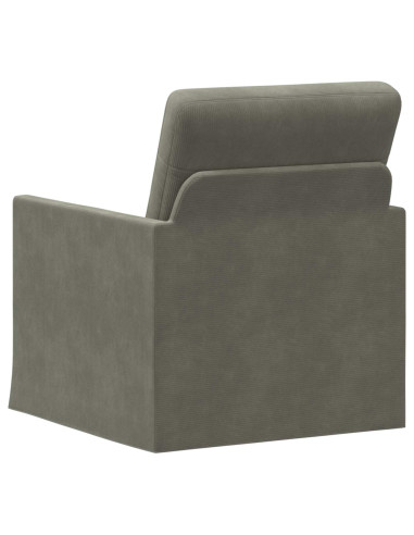 Poltrona Grigio Chiaro 70 x 81 x 82 cm Tessuto in Cords