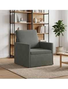 Poltrona Grigio Scuro 70 x 81 x 82 cm Tessuto in Cords