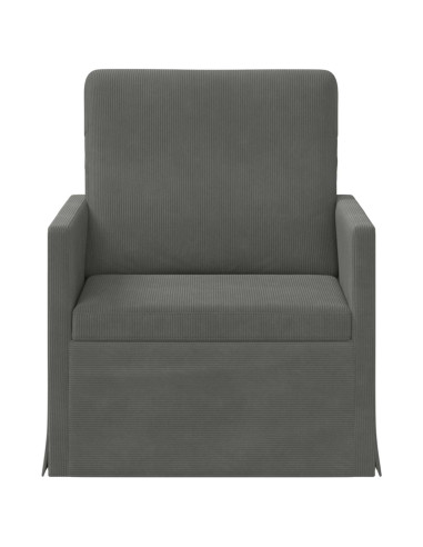 Poltrona Grigio Scuro 70 x 81 x 82 cm Tessuto in Cords
