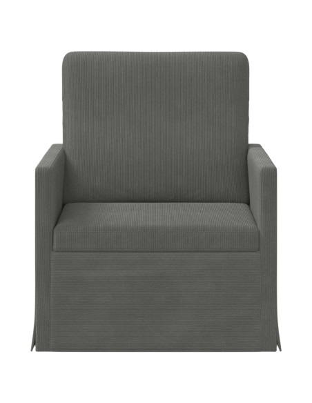 Poltrona Grigio Scuro 70 x 81 x 82 cm Tessuto in Cords
