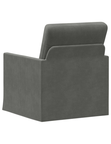 Poltrona Grigio Scuro 70 x 81 x 82 cm Tessuto in Cords