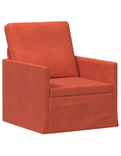 Poltrona Rosso Arancio 70 x 81 x 82 cm Tessuto in Cords 2