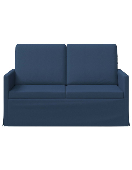 Divano a 2 posti Blu 130 x 81 x 82 cm Tessuto