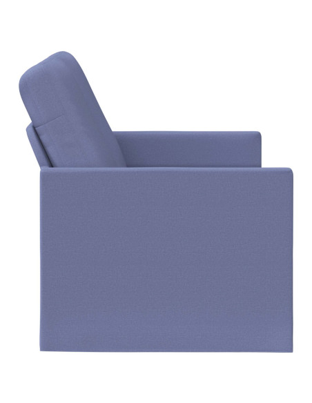 Divano a 2 posti Blu jeans 130 x 81 x 82 cm Tessuto