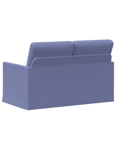Divano a 2 posti Blu jeans 130 x 81 x 82 cm Tessuto