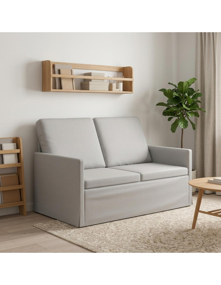 Divano a 2 posti Grigio Nuvola 130 x 81 x 82 cm Tessuto