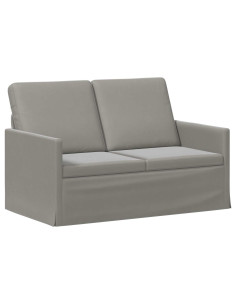 Divano a 2 posti Grigio Chiaro 130 x 81 x 82 cm Velluto (V) 2