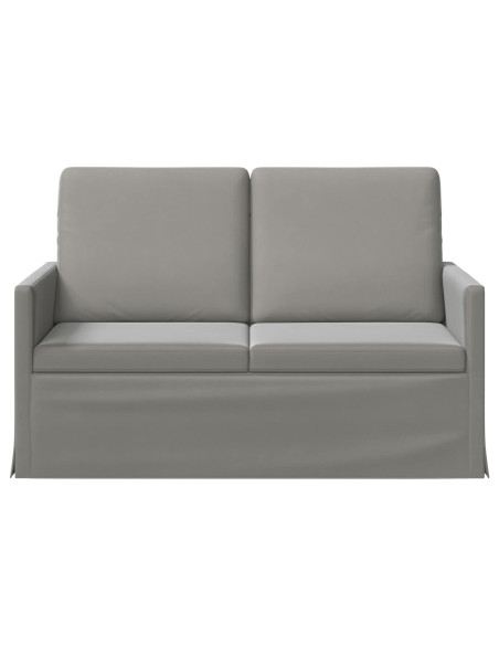 Divano a 2 posti Grigio Chiaro 130 x 81 x 82 cm Velluto (V)