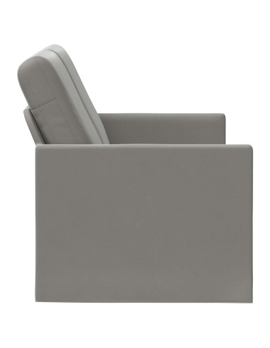 Divano a 2 posti Grigio Chiaro 130 x 81 x 82 cm Velluto (V)