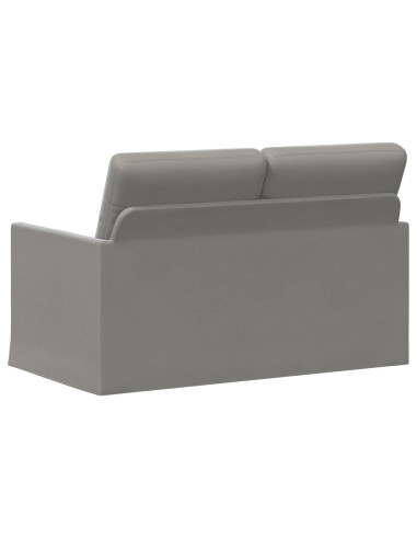 Divano a 2 posti Grigio Chiaro 130 x 81 x 82 cm Velluto (V)