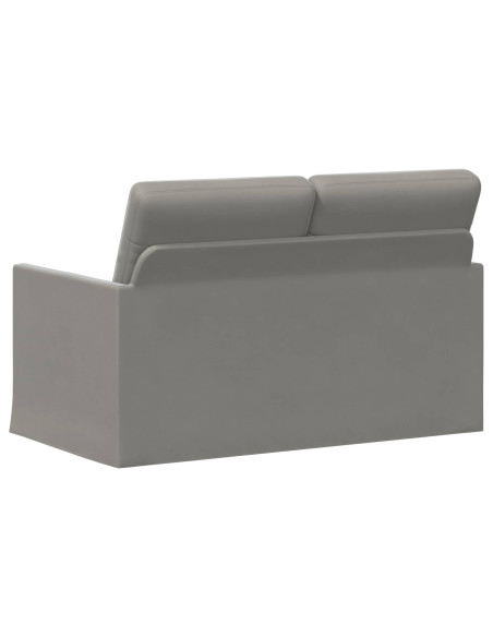 Divano a 2 posti Grigio Chiaro 130 x 81 x 82 cm Velluto (V)