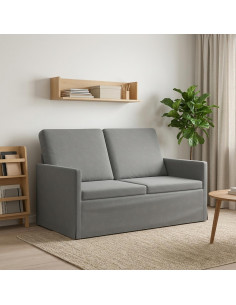 Divano a 2 posti Grigio Scuro 130 x 81 x 82 cm Velluto (V)