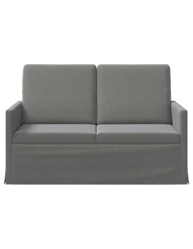 Divano a 2 posti Grigio Scuro 130 x 81 x 82 cm Velluto (V)