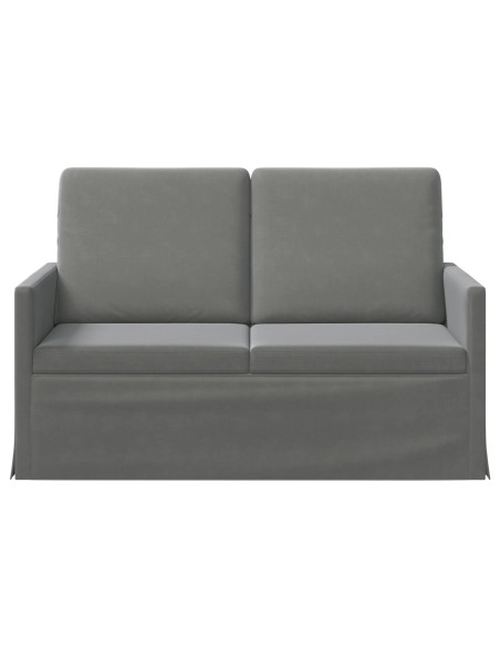 Divano a 2 posti Grigio Scuro 130 x 81 x 82 cm Velluto (V)