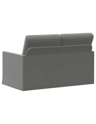 Divano a 2 posti Grigio Scuro 130 x 81 x 82 cm Velluto (V)
