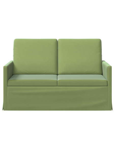 Divano a 2 posti Verde chiaro 130 x 81 x 82 cm Velluto (V)