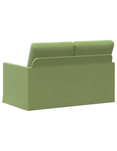 Divano a 2 posti Verde chiaro 130 x 81 x 82 cm Velluto (V)