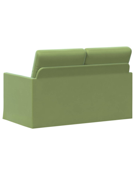 Divano a 2 posti Verde chiaro 130 x 81 x 82 cm Velluto (V)