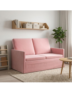 Divano a 2 posti Rosa 130 x 81 x 82 cm Velluto (V)