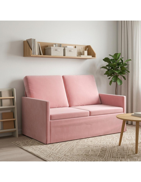 Divano a 2 posti Rosa 130 x 81 x 82 cm Velluto (V)