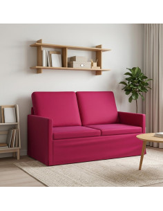 Divano a 2 posti Rosso Vino 130 x 81 x 82 cm Velluto (V)