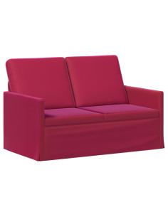 Divano a 2 posti Rosso Vino 130 x 81 x 82 cm Velluto (V) 2