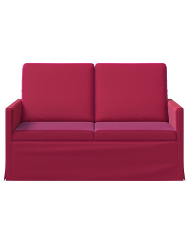 Divano a 2 posti Rosso Vino 130 x 81 x 82 cm Velluto (V)