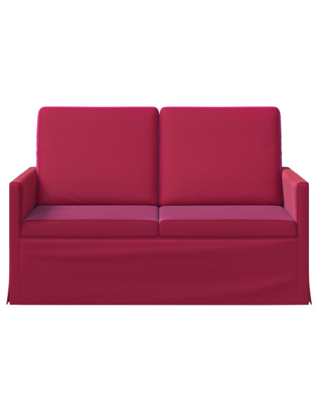Divano a 2 posti Rosso Vino 130 x 81 x 82 cm Velluto (V)