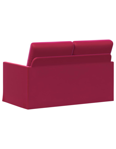 Divano a 2 posti Rosso Vino 130 x 81 x 82 cm Velluto (V)