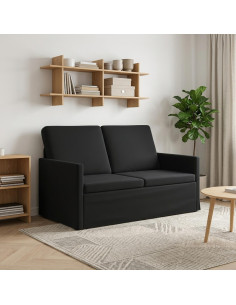 Divano a 2 posti Nero 130 x 81 x 82 cm Velluto (V)