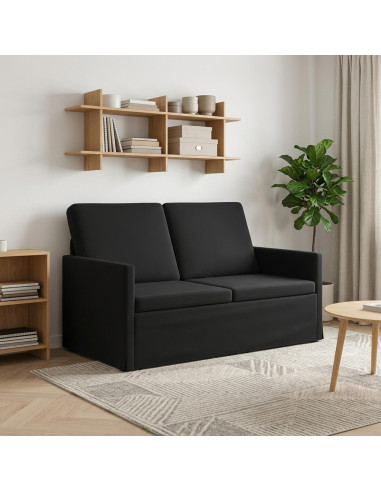 Divano a 2 posti Nero 130 x 81 x 82 cm Velluto (V)
