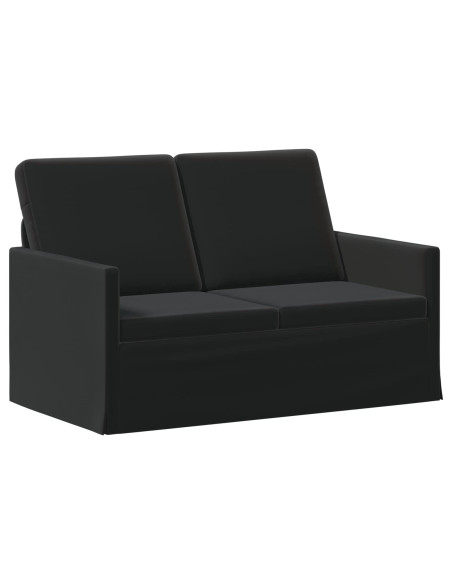 Divano a 2 posti Nero 130 x 81 x 82 cm Velluto (V)