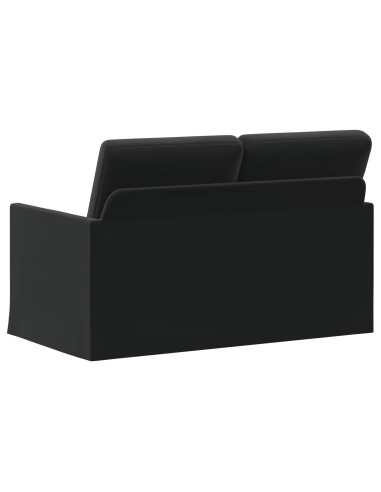 Divano a 2 posti Nero 130 x 81 x 82 cm Velluto (V)