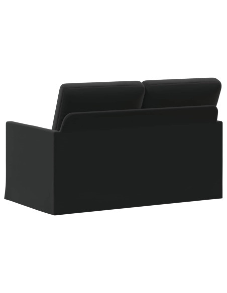 Divano a 2 posti Nero 130 x 81 x 82 cm Velluto (V)