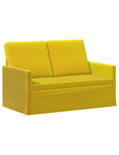 Divano a 2 posti Giallo 130 x 81 x 82 cm Velluto (V) 2