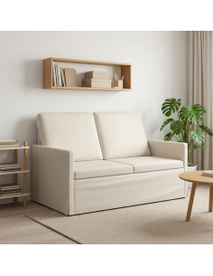 Divano a 2 posti Crema 130 x 81 x 82 cm Velluto (V)
