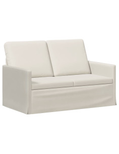 Divano a 2 posti Crema 130 x 81 x 82 cm Velluto (V) 2